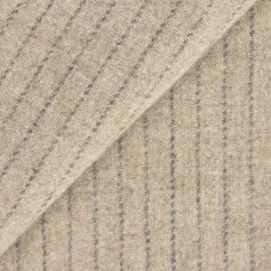 Oatmeal Heather and Grey Stripe Fat Quarter Yard, Felted Mill Dyed Wool Fabric