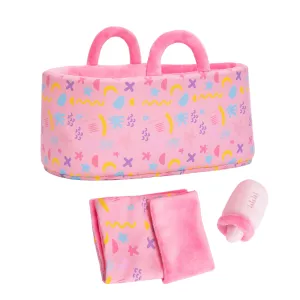 Plush Doll Bassinet, Blanket and Bottle Accessories